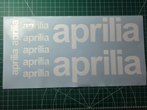 Aprilia weiß glänzend text - weiß,