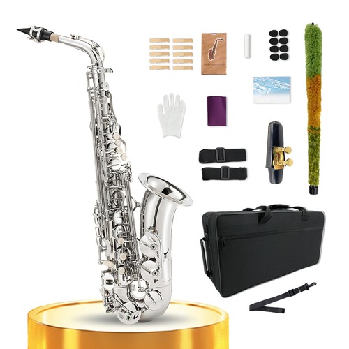 Silver alto saxophone - silver,
