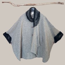 Damen Jacke Poncho Mantel +