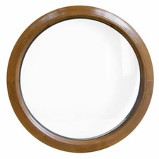 Rundfenster Fest Golden Oak Kunststoff VEKA 3-fach Verglasung