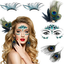 Pfau Kostüm Damen, 6 Stück