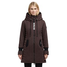 khujo Jerry Prime7 Peached Jacke Damen-Winterjacke Parka Mantel Kurzmantel Braun