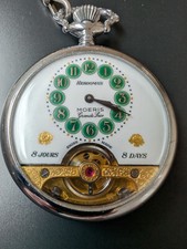 Hebdomas Moeris Grands prix 8 Tage Uhr swiss made Taschenuhr
