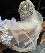 Braut kopfschmuck und schleier - und,