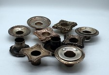 X-268 Konvolut versilberte Kerzenhalter (Krone) Antik, England