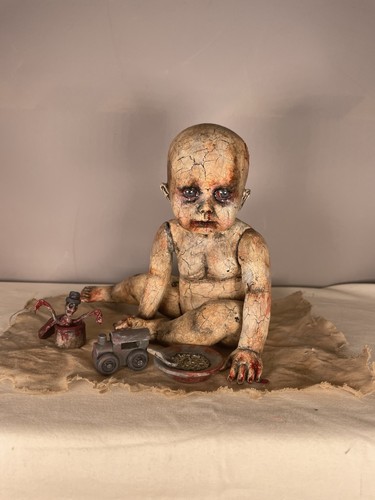 Ooak gruselige horror puppe - gruselige,