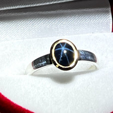 Stern, SaphirRing in Silber