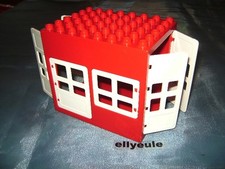 LEGO  Duplo  Haus Häuschen Feuerwehr Station  mit Fenster Klappen Türen weiß