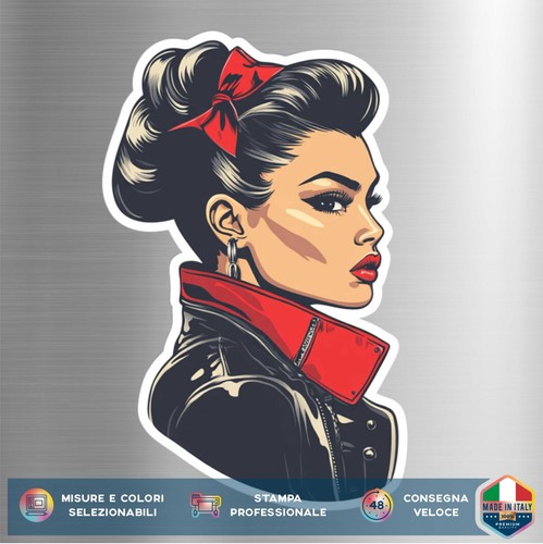 Rockabilly pin aufkleber - pin, up