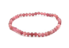 Turmalin Rubellit Armband Facettiert ca. 18 cm 4 mm im hübschen Organza Beutel