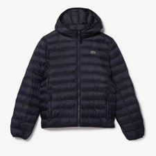 Lacoste Puffer Jacke Blau Herren Mantel mit Kapuze Größe M L XL BH0539