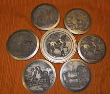 Zinn Untersetzer, 6 St. ca