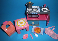 %**Mini Baby Born Möbel*Zapf Creation*Küche*Stuhl*Tisch*Topf*Pfanne*Schürze***%