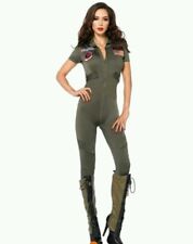 Sexy Damen Overall Kostüm Halloween Fasching Teddy Military M-L