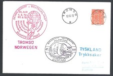 Schulschiff Deutschland mit Stempel Polartaufe vom 12.09.1972