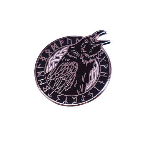 Odin rabe anstecker - anstecker, vikings