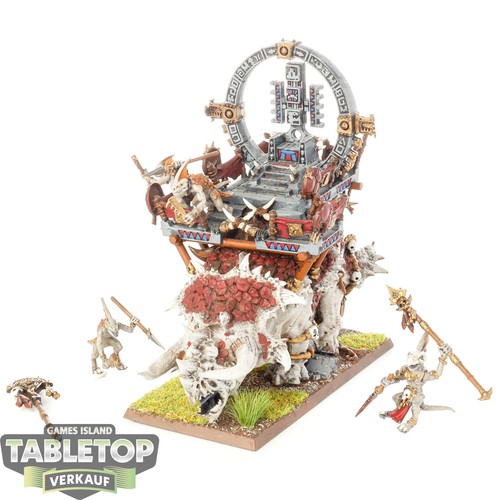 Lizardmen stegadon bemalt - -,
