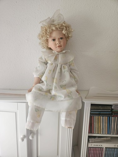 Porzelan puppe christina von - puppe,