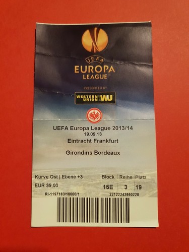 Used ticket uefa 2013 - used,