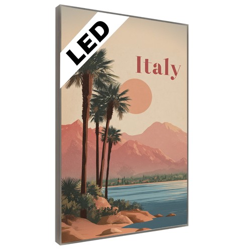 Led wandbild italien - led,
