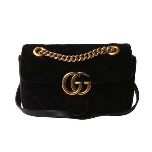 Gucci mini samt umhängetasche - gucci,