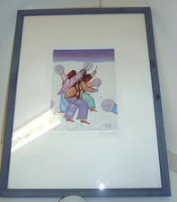 orig. Cecil Youngfox 1942-1987 Inuit/ Ojibwa Artist Snow Singers , Canada