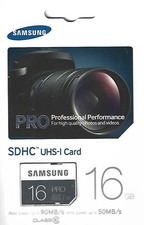 16 GB SAMSUNG PRO SDHC UHS-I