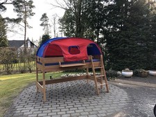 Paidi Hochbett Varietta – Buche massiv – inkl. Zeltdach & Regal