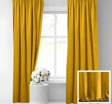 Ösenvorhang Gelb Samtvorhang