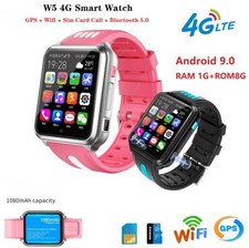 4G Kinder Video Anruf Dual Kamera SmartWatch Handys W5 Android 9.0 GPS 1GB+8GB