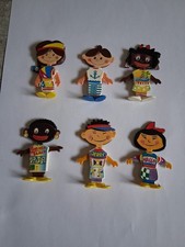 Ü-Ei - 6 Alte Bewegliche Figuren Kinder dieser Welt Komplett Satz 1993