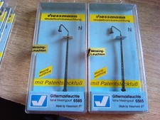 Spur N...VIESSMANN...6585 x 2 Gittermastleuchte..Messing........OVP....NEU