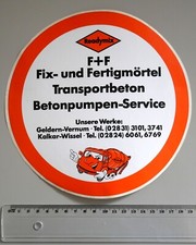 Aufkleber/Sticker Readymix Fix-und Fertigmörtel Transportbeton Geldern Kalkar