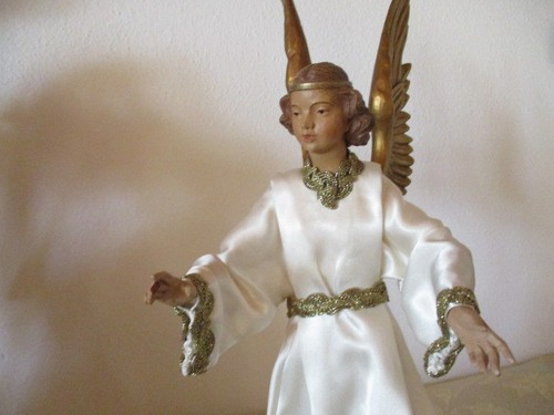 Krippenfigur bekleidet engel - krippenfigur,