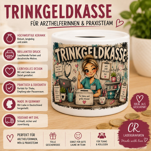 Trinkgeldkasse arzthelferin - trinkgeldkasse,