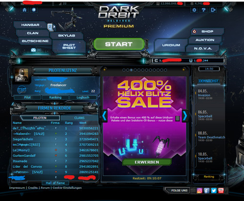 Darkorbit account de4 - account, pay