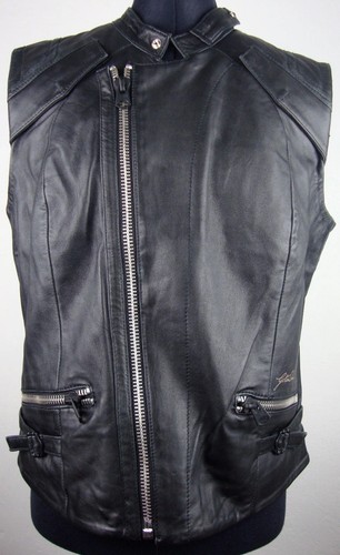 Star aviator leather vest - aviator,
