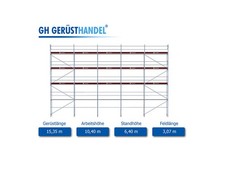 Stahlgerüst + Vollaluboden Layher/Ascco gebr. 159m² gebrauchtes Gerüst Baugerüst