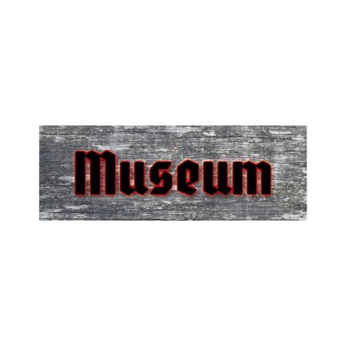 Schild museum wegweiser - schild,