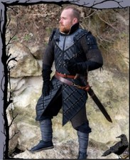 Mittelalter Larp Brigantine Lederrüstung - Holzfäller- Wildleder  Epic Armoury