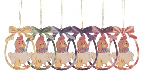 Strauchbehang henne mit küken - strauchbehang,