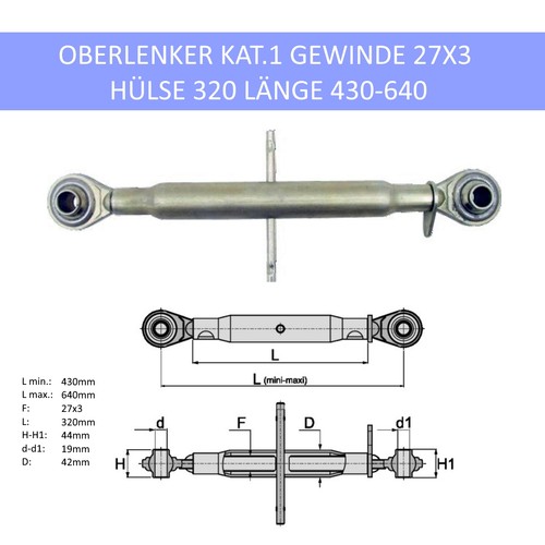 Oberlenker gewindeoberlenker - oberlenker,