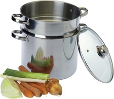 Baumalu 11L Induktion Kochtopf  Ø26 cm Edelstahl mit Siebeinsatz NEU R2371