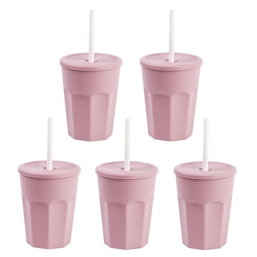 Kunststoffbecher mit deckel - 5x,