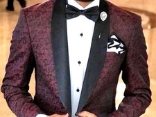 Designer Bordeaux Blumenmuster