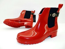 Tommy Hilfiger OXLEY Damen Gummistiefel Gummi Regen Boot Stiefeletten Rot Gr.37