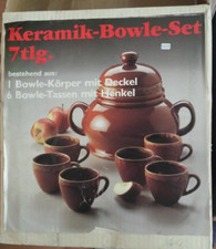 Bowle mit Deckel 6 Tassen mit