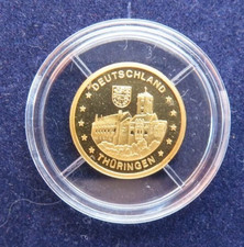  8 Medaillen 585er  Spiegelglanz, 1 Medaille 999er Thüringen Gold