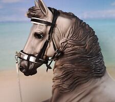 Kappzaum Leder Caveson mit Longe Longieren für Breyer Resin Stone Modellpferde