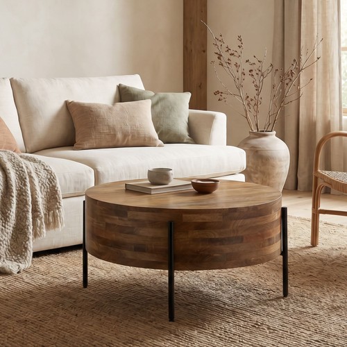 Couchtisch 70cm mango - couchtisch,